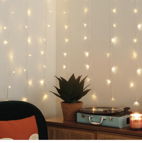 Music Reactive Warm White Cascading LED Lighting Curtain Lights, New, 3.5 x5 Ft - Picture 6 of 8